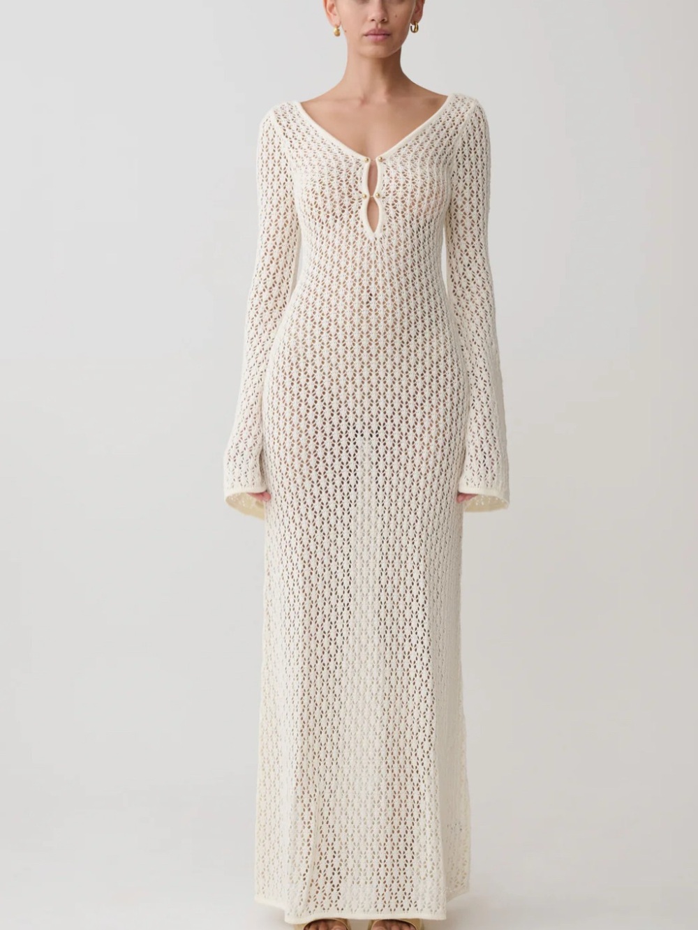 Cream Crochet Meshki Kayleigh dress